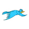 Птицы Летящая синяя птица аватар