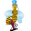 Пчелы Пчелка в голубой шляпке аватар