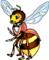 Пчелы Пчелка стряхивает добычу с лапок аватар
