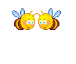 Пчелы Пчелки цветами выкладывают сердечко аватар