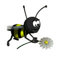 Пчелы Пчёлка несёт ромашку аватар