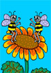 Пчелы Две пчелки на цветочкеb аватар