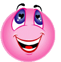 Разноцветные смайлы, пушистики Розовый смайлик влюблен аватар