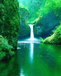 Водопады, реки Водопад в зелени аватар