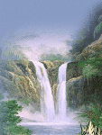 Водопады, реки Водопад в тумане аватар