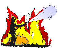 Огонь, вода Пожарный борется с огнем аватар