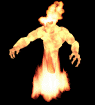 Огонь, вода Огонь в виде фигуры  человека аватар