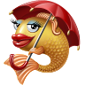 Рыбки Рыбка с зонтиком аватар