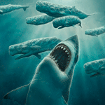 Рыбки Акула хочет съесть китов аватар