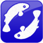 Рыбки Рыбы. Знак на синем фоне аватар