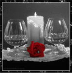 Салют, свечи, фонари Свеча, бокалы, роза аватар