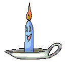 Салют, свечи, фонари Голубая игривая свеча аватар