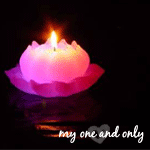 Салют, свечи, фонари Белая свеча горит на розовой подставке (my one and only) аватар
