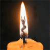 Салют, свечи, фонари Силуэт в пламени свечи аватар