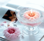 Салют, свечи, фонари Свеча в вазочке и цветок аватар