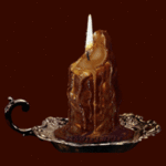 Салют, свечи, фонари Горящая свеча на подставке аватар