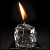 Салют, свечи, фонари Свеча прозрачная горит аватар
