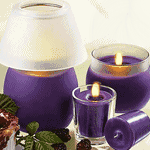 Салют, свечи, фонари Фиолетовые декоративные свечи и светильник аватар