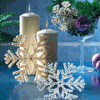 Салют, свечи, фонари 2 свечи и 2 снежинки аватар