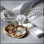 Свадьба Свадебные кольца на атласной ткани с красивым бантиком аватар