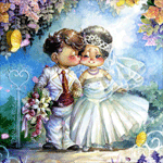 Свадьба Жених и невеста, осыпаемые лепестками цветов аватар