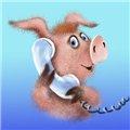 Свинки, поросята Поросёнок с телефонной трубкой аватар
