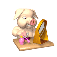 Свинки, поросята Свинка перед зеркалом аватар