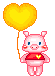 Свинки, поросята Свинка с шариком в виде сердечка аватар