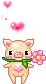 Свинки, поросята Поросенок с цветком аватар