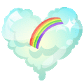 Сердце, сердечко Сердечко-облако с радугой аватар