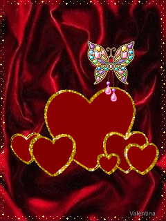Сердце, сердечко Блестящие сердечки и бабочка аватар