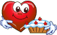 Сердце, сердечко Сердечко с пироженкой аватар