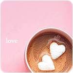 Сердце, сердечко Чашечка кофе с сердечками на нежно-розовом фоне (love) аватар