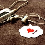 Сердце, сердечко Mp3-плеер с наушниками и нарисованное сердечко аватар