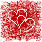 Сердце, сердечко Белые сердца на красном фоне аватар