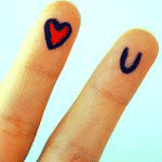Сердце, сердечко 2 пальца, сердечко, love u аватар