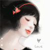 Сердце, сердечко Брюнетка с красным ободком  с сердечками на голове (love) аватар