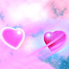Сердце, сердечко 2 сердца на розовом фоне аватар