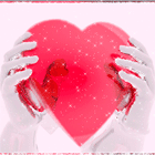 Сердце, сердечко Блестящее сердце в руках аватар