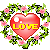 Сердце, сердечко Сердечко с надписью люблю в зелени аватар