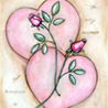 Сердце, сердечко Сердца двоих с лежащими на них розами аватар