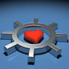 Сердце, сердечко Сердце внутри символа солнца аватар