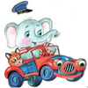 Слоники Слоненок едет на машине аватар
