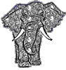 Слоники Слон с белыми клыками аватар