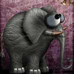 Слоники Слоненок с большими глазами аватар