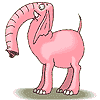 Слоники Розовый слон поднял вверх голову и хвост аватар