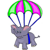 Слоники Слоненок летит на парашюте аватар