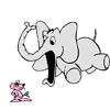 Слоники Слоненок знакомится с мышкой аватар
