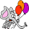 Слоники Слоненок  с воздушными шарами аватар