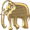 Слоники Золотой красивый слон аватар